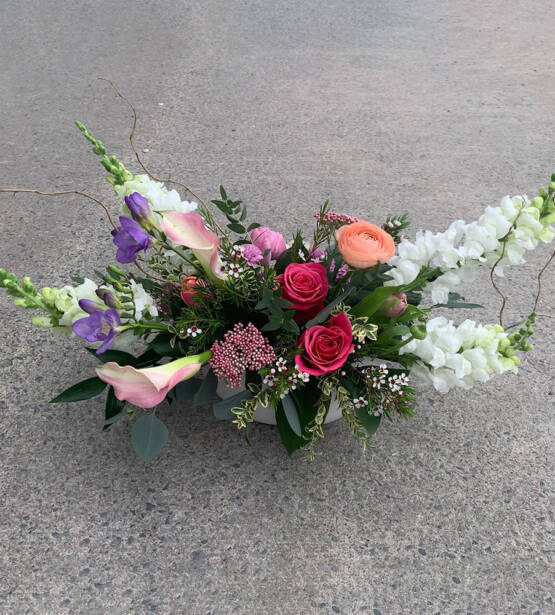 a colourful mothers day arrangement